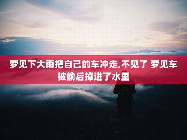 梦见下大雨把自己的车冲走,不见了 梦见车被偷后掉进了水里