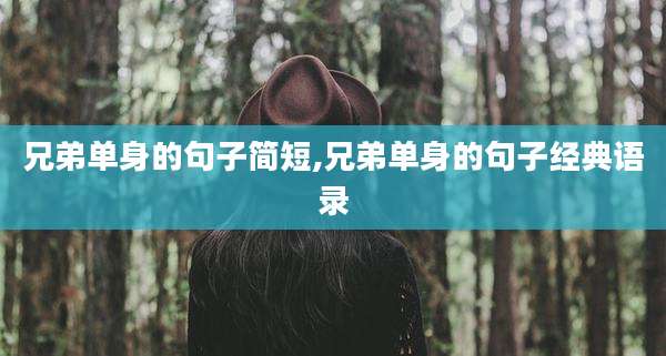 兄弟单身的句子简短,兄弟单身的句子经典语录