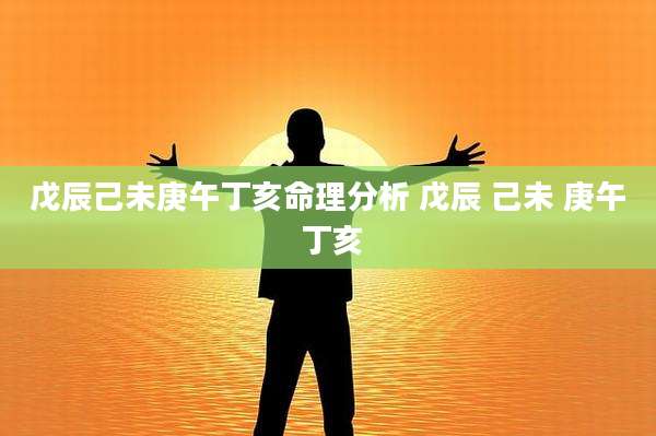 戊辰己未庚午丁亥命理分析 戊辰 己未 庚午 丁亥