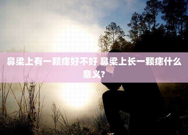 鼻梁上有一颗痣好不好 鼻梁上长一颗痣什么意义?