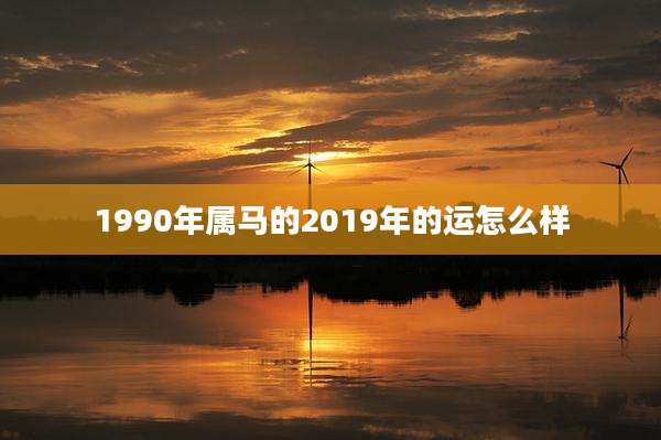 1990年属马的2019年的运怎么样