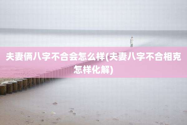 夫妻俩八字不合会怎么样(夫妻八字不合相克怎样化解)