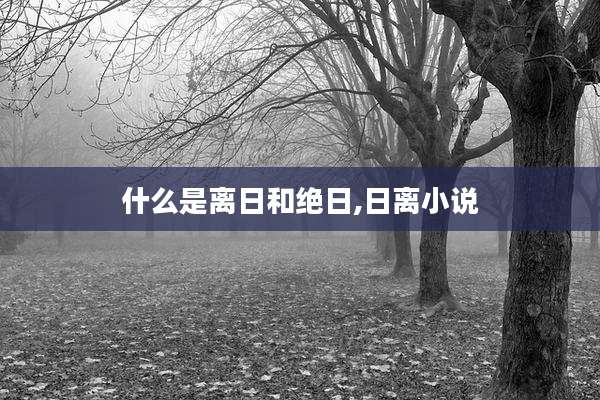 什么是离日和绝日,日离小说