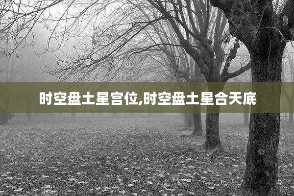 时空盘土星宫位,时空盘土星合天底