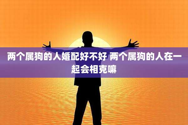 两个属狗的人婚配好不好 两个属狗的人在一起会相克嘛