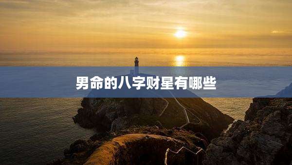 男命的八字财星有哪些