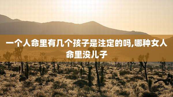 一个人命里有几个孩子是注定的吗,哪种女人命里没儿子