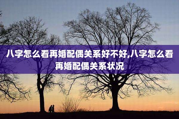 八字怎么看再婚配偶关系好不好,八字怎么看再婚配偶关系状况