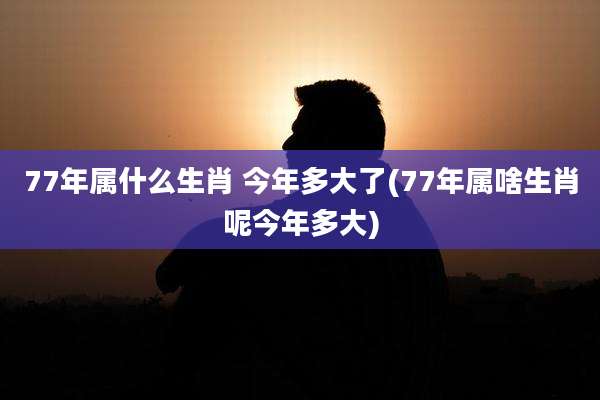 77年属什么生肖 今年多大了(77年属啥生肖呢今年多大)