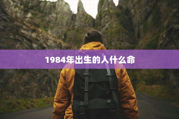 1984年出生的人什么命