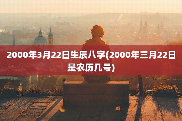 2000年3月22日生辰八字(2000年三月22日是农历几号)