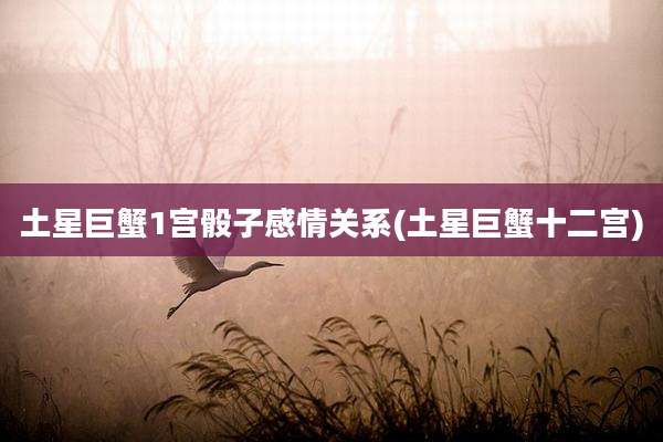 土星巨蟹1宫骰子感情关系(土星巨蟹十二宫)