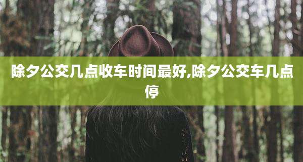 除夕公交几点收车时间最好,除夕公交车几点停