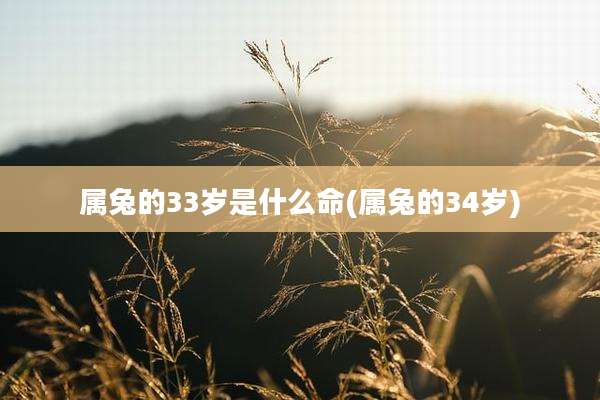 属兔的33岁是什么命(属兔的34岁)