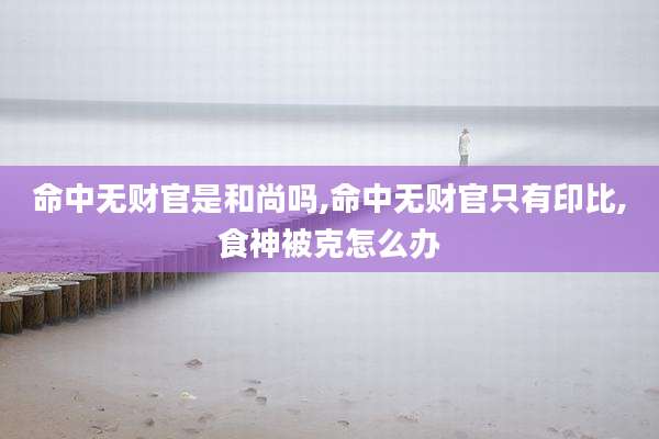 命中无财官是和尚吗,命中无财官只有印比,食神被克怎么办