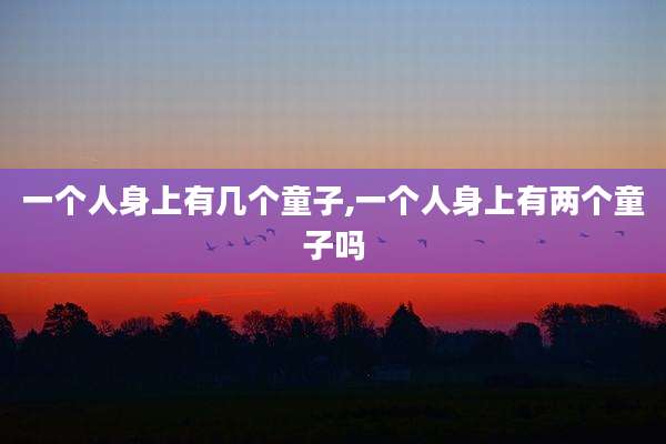 一个人身上有几个童子,一个人身上有两个童子吗