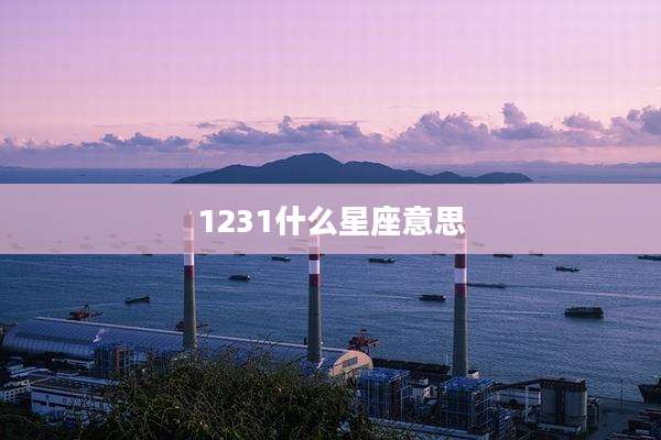 1231什么星座意思