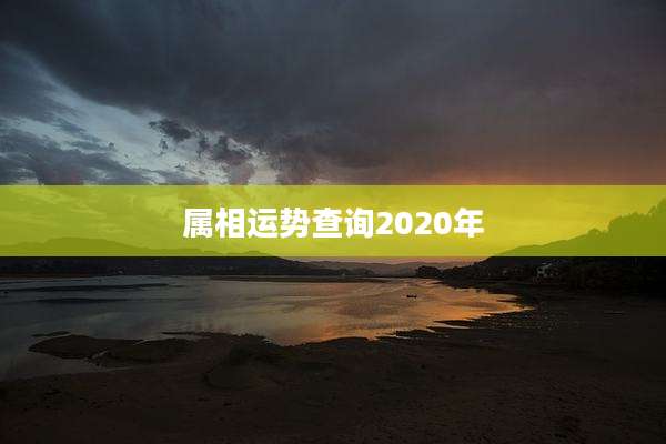 属相运势查询2020年