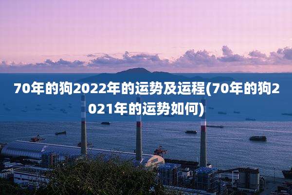 70年的狗2022年的运势及运程(70年的狗2021年的运势如何)