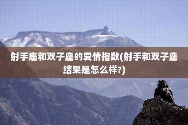 射手座和双子座的爱情指数(射手和双子座结果是怎么样?)