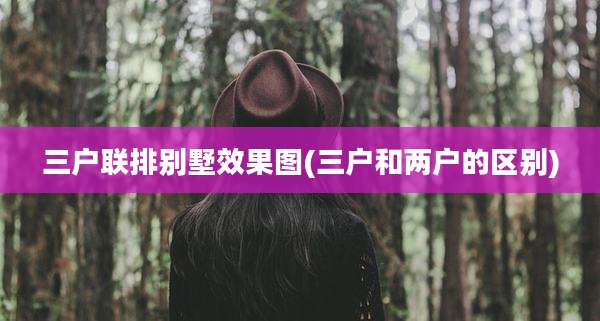 三户联排别墅效果图(三户和两户的区别)