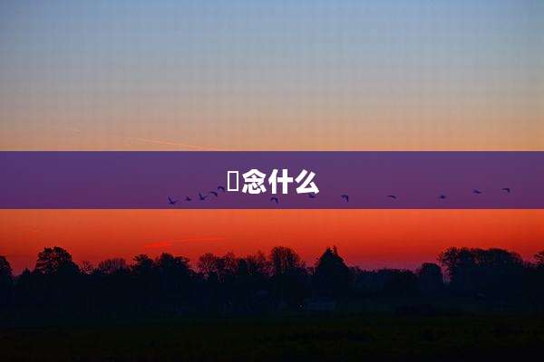 炁念什么