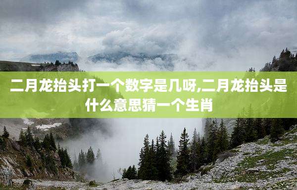 二月龙抬头打一个数字是几呀,二月龙抬头是什么意思猜一个生肖