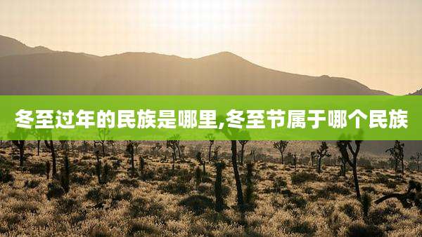 冬至过年的民族是哪里,冬至节属于哪个民族