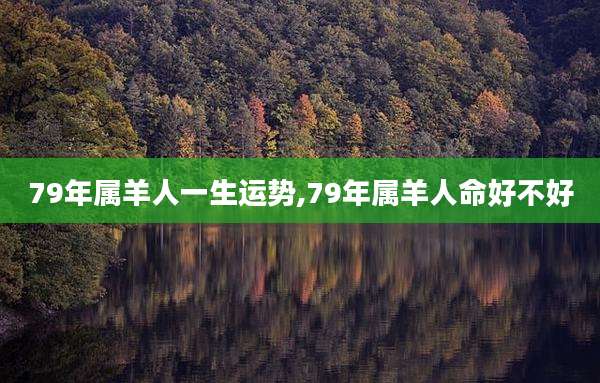 79年属羊人一生运势,79年属羊人命好不好
