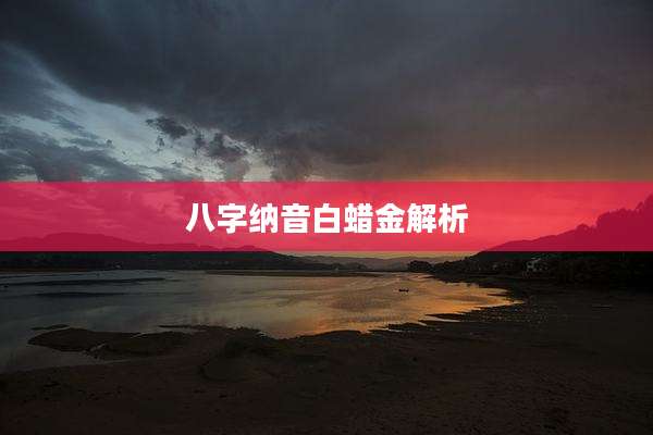 八字纳音白蜡金解析