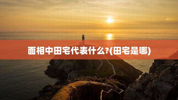 面相中田宅代表什么?(田宅是哪)