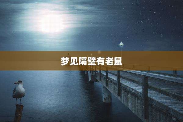 梦见隔壁有老鼠