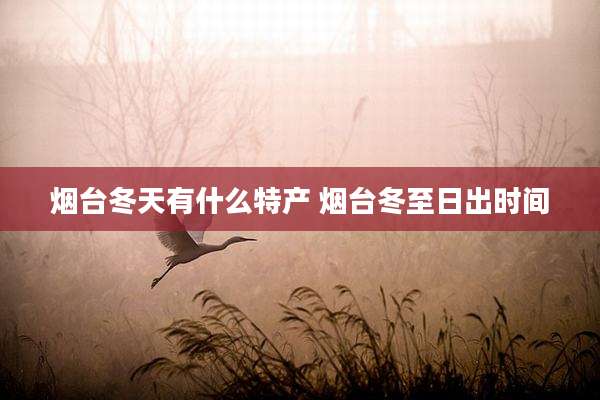 烟台冬天有什么特产 烟台冬至日出时间