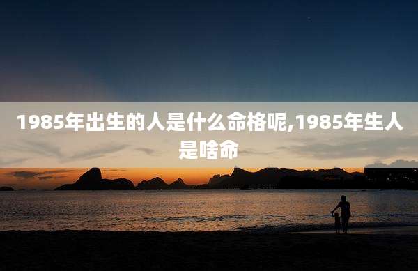 1985年出生的人是什么命格呢,1985年生人是啥命