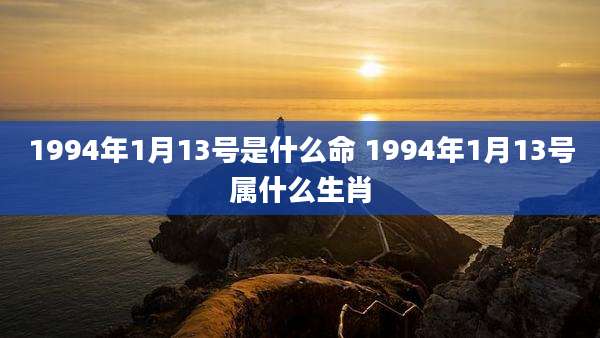 1994年1月13号是什么命 1994年1月13号属什么生肖
