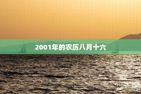 2001年的农历八月十六