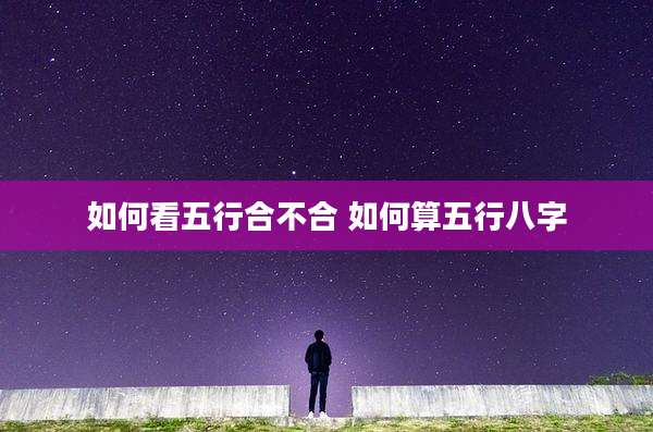 如何看五行合不合 如何算五行八字