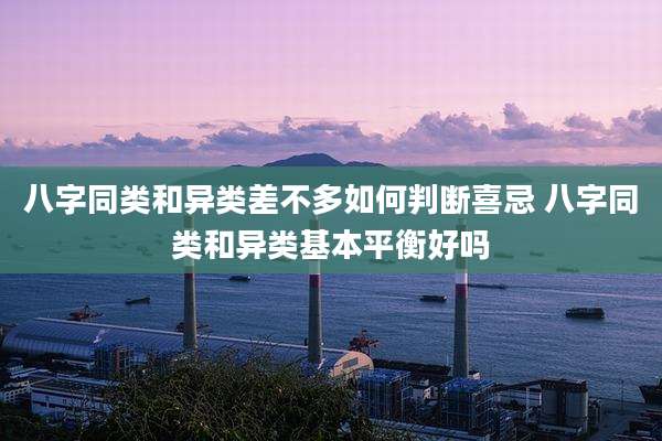 八字同类和异类差不多如何判断喜忌 八字同类和异类基本平衡好吗