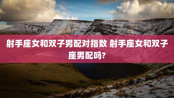 射手座女和双子男配对指数 射手座女和双子座男配吗?