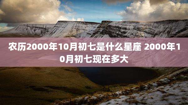农历2000年10月初七是什么星座 2000年10月初七现在多大