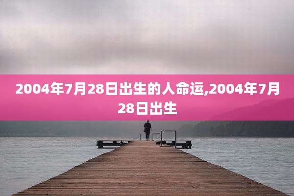 2004年7月28日出生的人命运,2004年7月28日出生