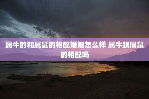 属牛的和属鼠的相配婚姻怎么样 属牛跟属鼠的相配吗