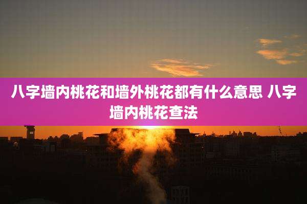 八字墙内桃花和墙外桃花都有什么意思 八字墙内桃花查法