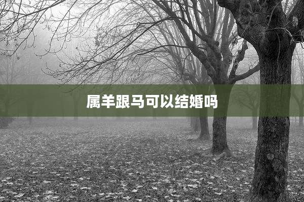 属羊跟马可以结婚吗