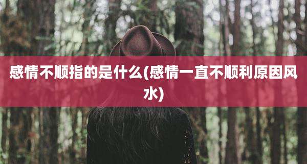 感情不顺指的是什么(感情一直不顺利原因风水)
