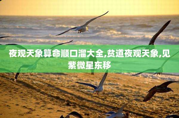 夜观天象算命顺口溜大全,贫道夜观天象,见紫微星东移