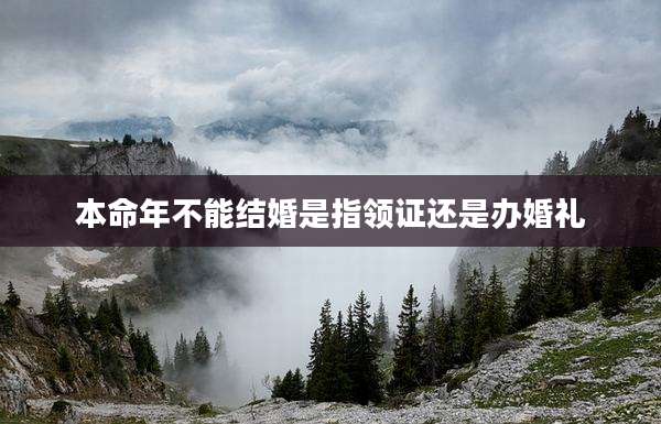 本命年不能结婚是指领证还是办婚礼