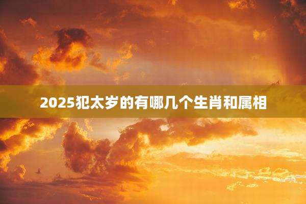 2025犯太岁的有哪几个生肖和属相