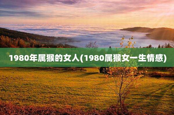 1980年属猴的女人(1980属猴女一生情感)