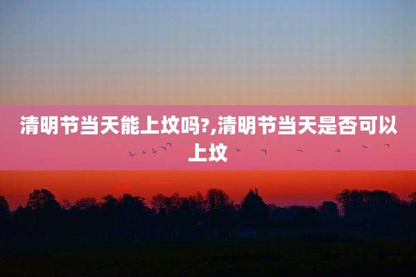 清明节当天能上坟吗?,清明节当天是否可以上坟